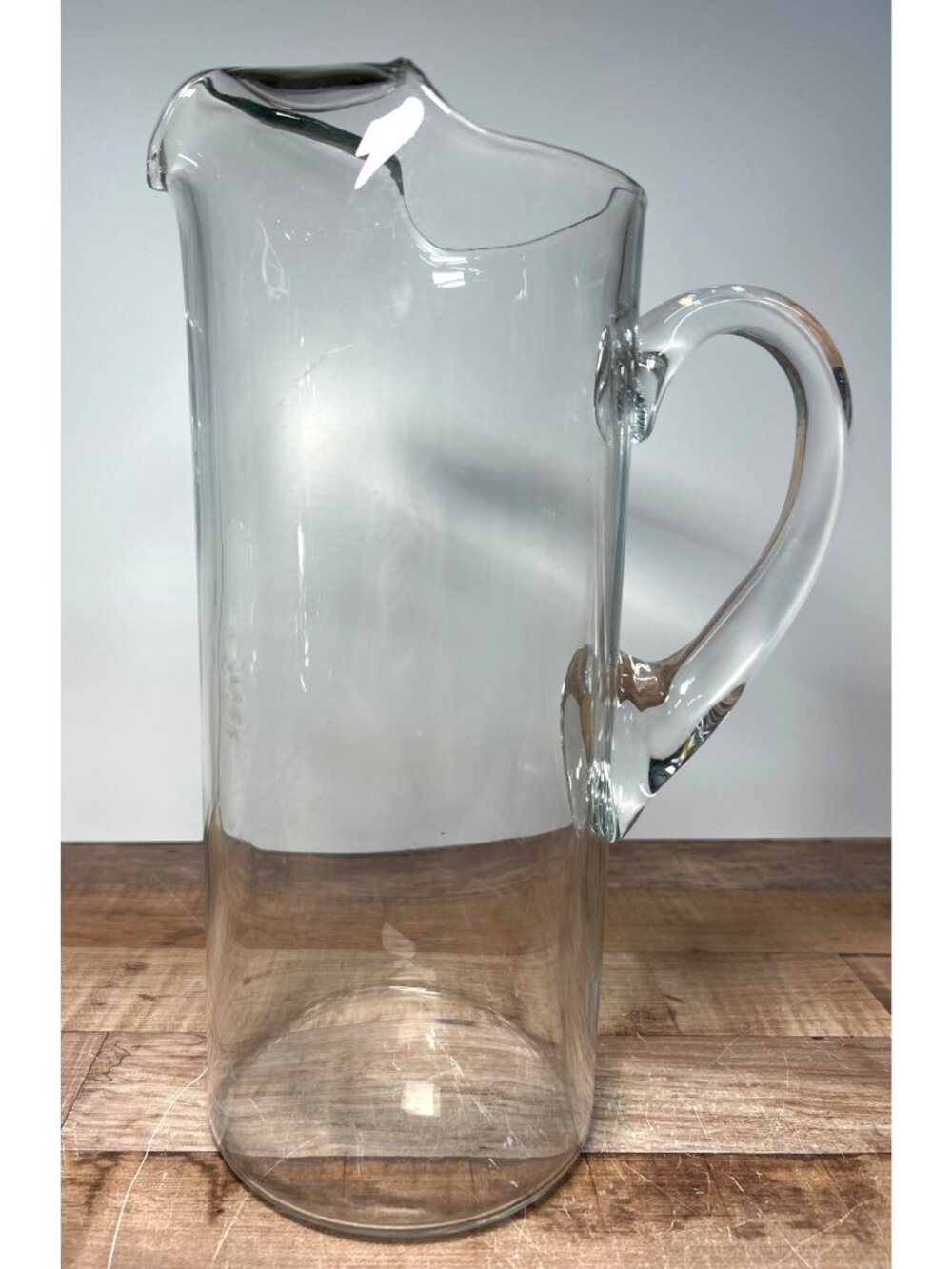 Clear Glass Double-Spout Pitcher With Handle Elegant & Functional Design Heavy